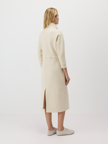 Прямое платье из неофутера Conso, цвет: молочный,  купить онлайн