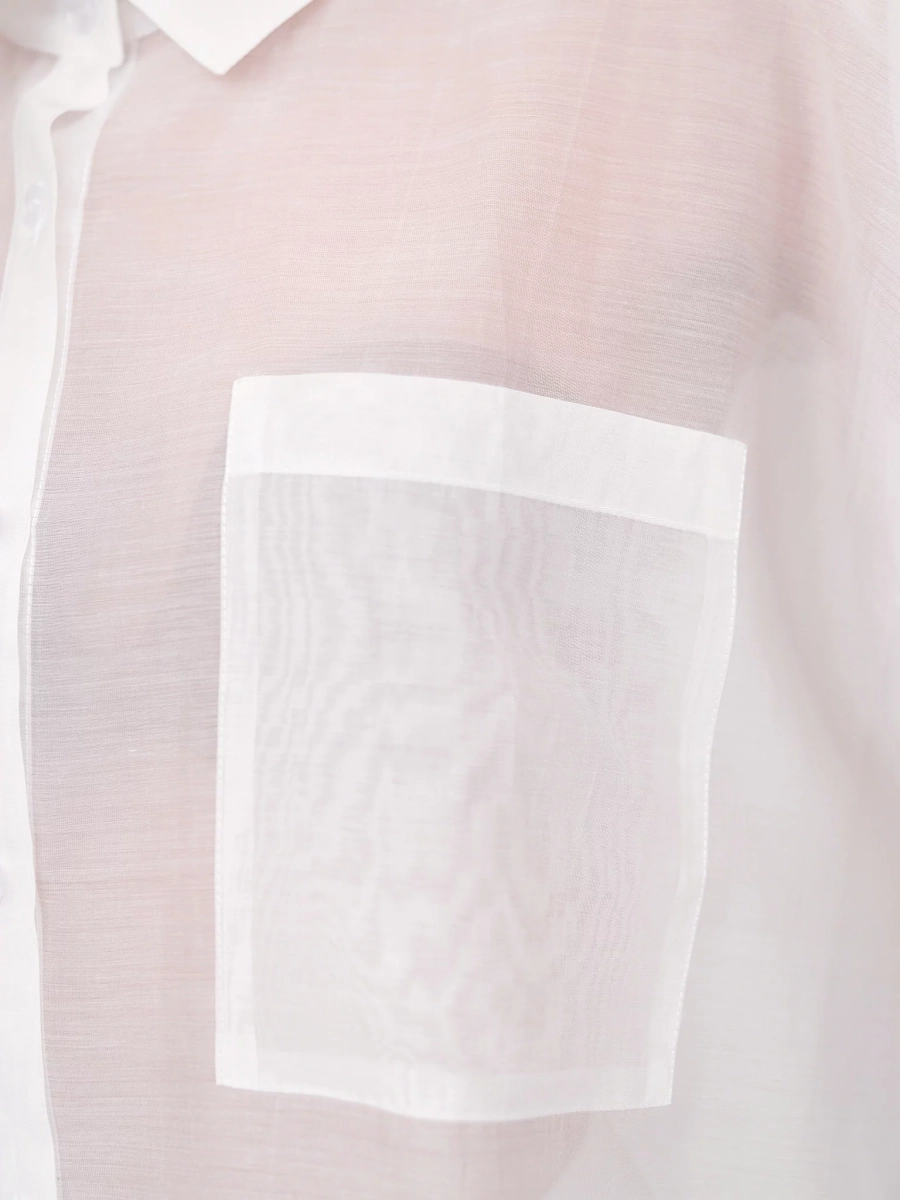 Блуза-рубашка воздушная I.B.W., цвет: молочный, BL030 купить онлайн