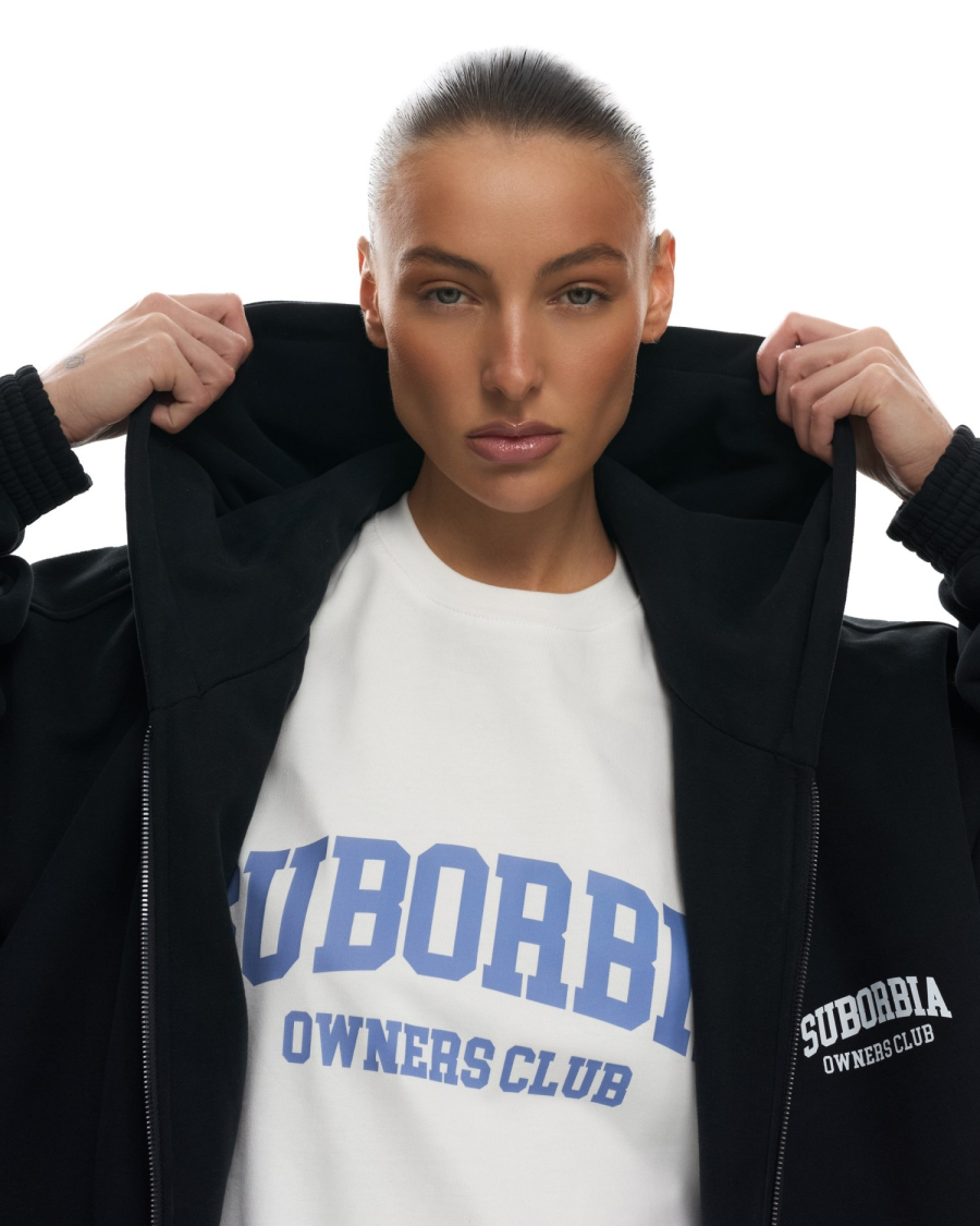 Худи ZIP OWNERS CLUB Suborbia, цвет: black, 006261 купить онлайн