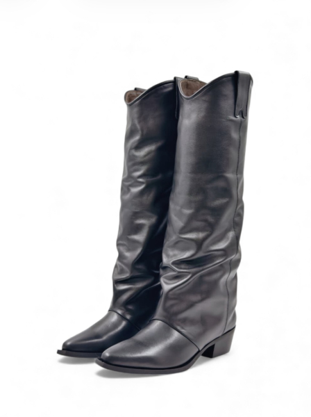 Сапоги демисезонные из натуральной кожи GRANDERA, цвет: Черный 288-11944 (902) купить онлайн