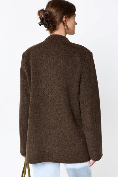 Пальто укороченное из шерсти Ricoco, цвет: шоколадный, 5000/1 купить онлайн