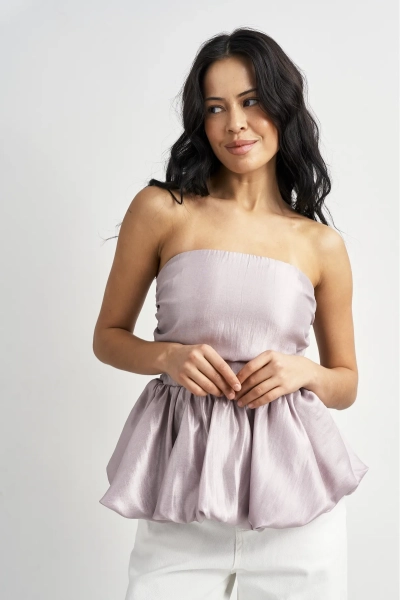 Топ-корсет с баской из органзы Erist store, цвет: сиреневый, НФ-00003440 купить онлайн