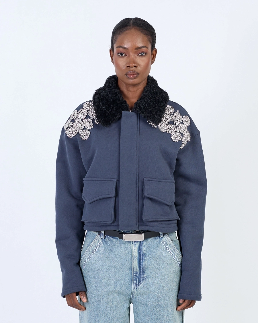 Жакет STONES CROPPED PARIS GREY