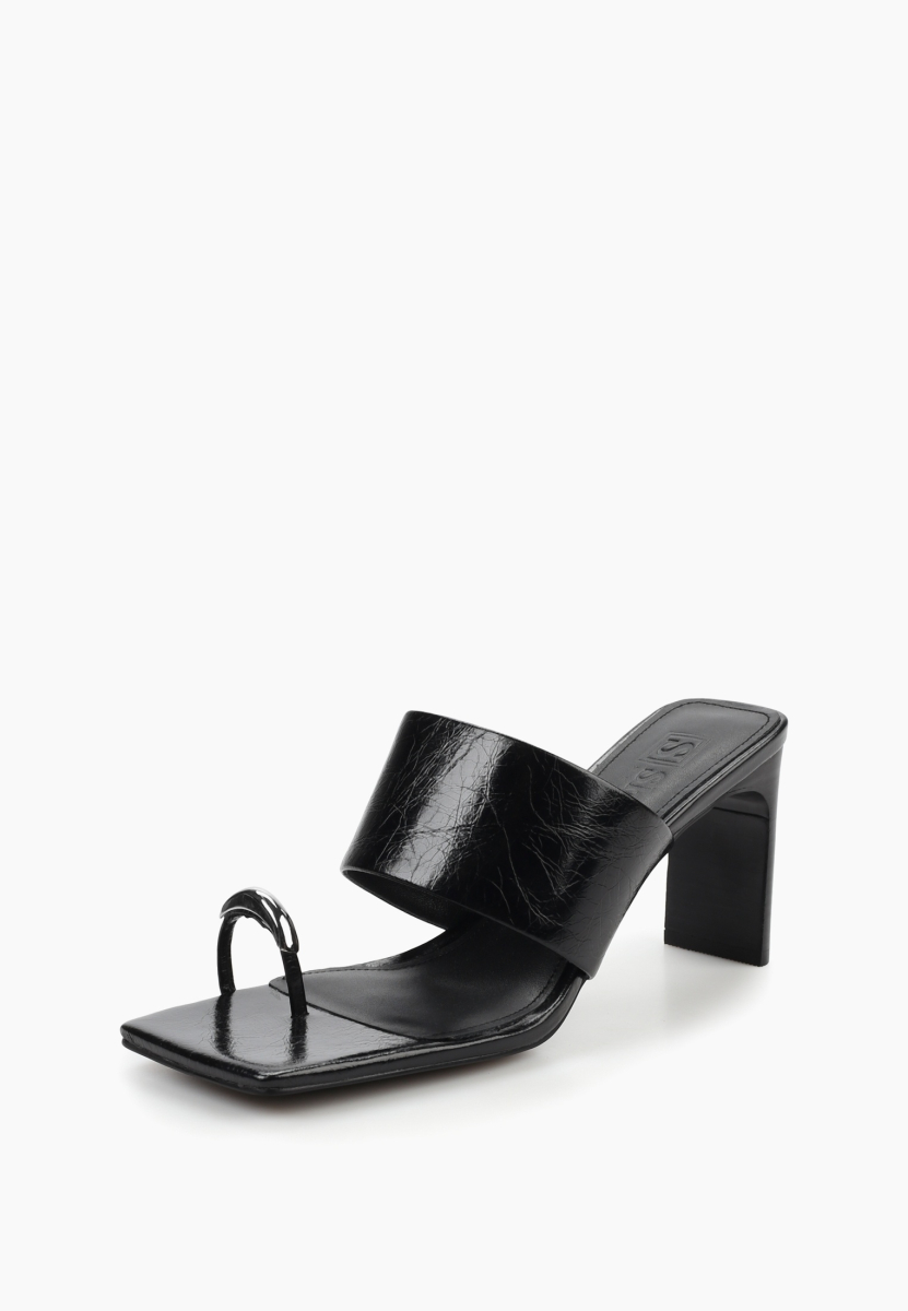 Мюли из натуральной кожи SBALO, цвет: Черный SJD6 купить онлайн