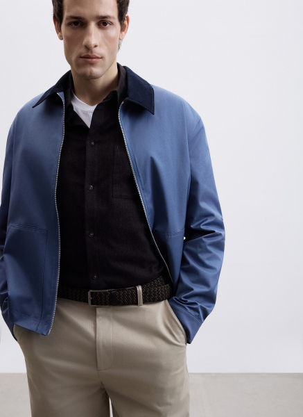 Куртка из фактурного хлопка ALL WE NEED, цвет: голубой, 2603M5332-17 купить онлайн