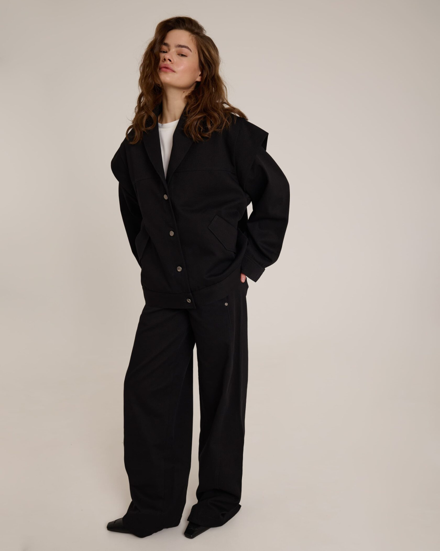 Жакет из денима Anmuse, цвет: Черный, JC24S78-BLC купить онлайн