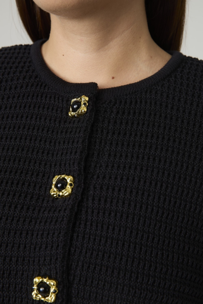 Жакет вязаный фактурный 4forms, цвет: Черный, 65491 купить онлайн