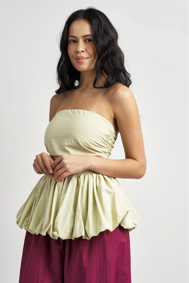 Топ-корсет с баской Erist store, цвет: Желтый, НФ-00003523 купить онлайн