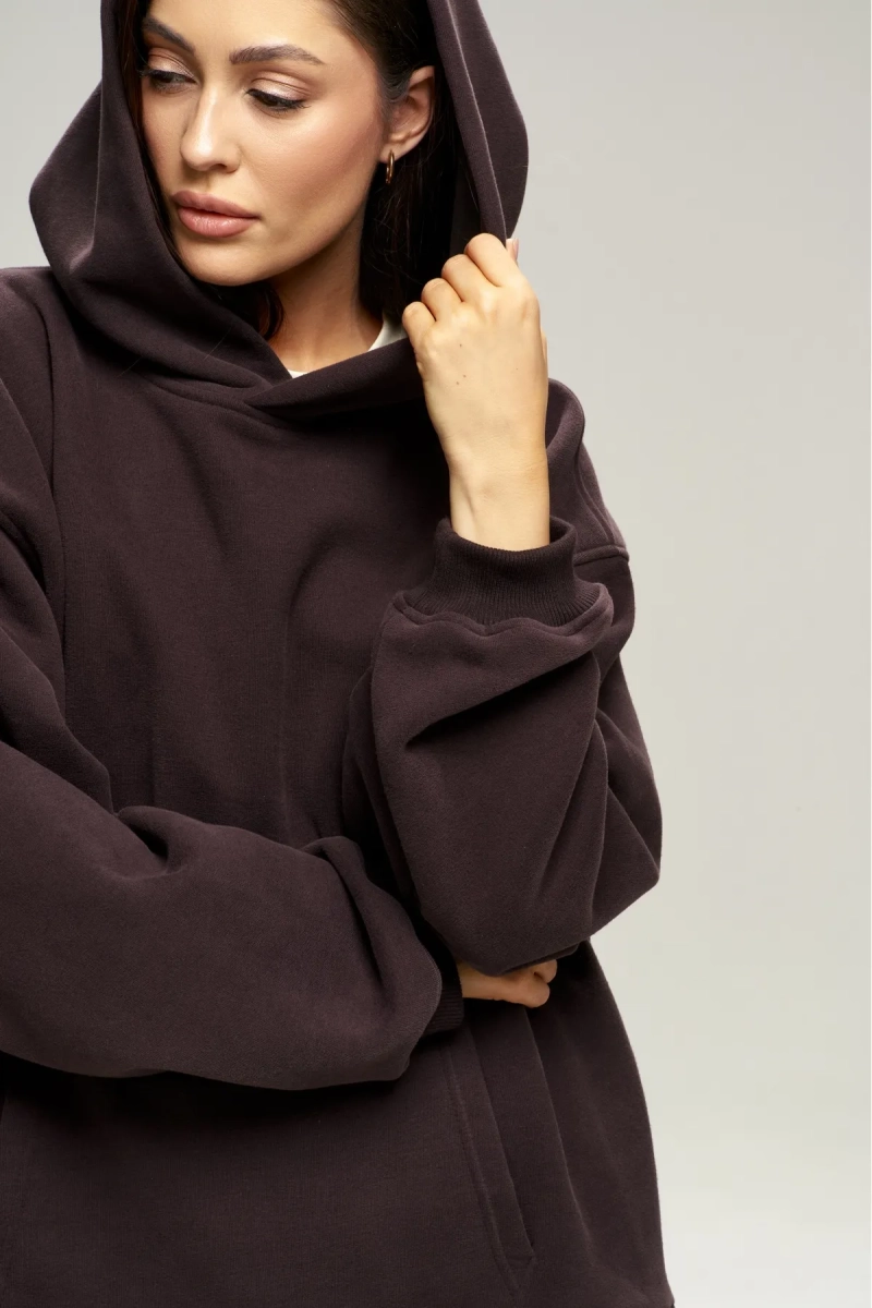 Худи с начесом Brown Erist store, цвет: коричневый, НФ-00003015 купить онлайн