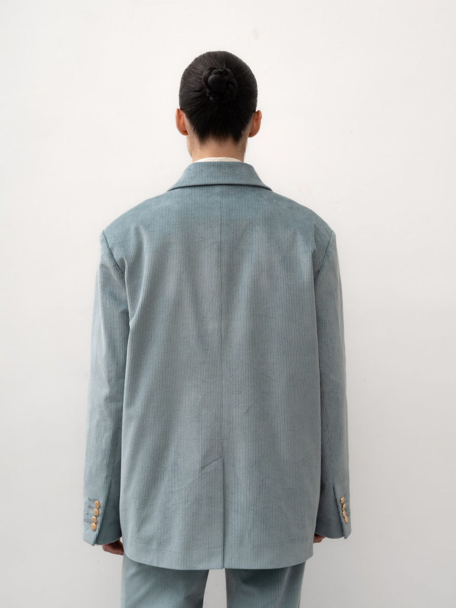 Пиджак вельветовый TRES, цвет: голубой, НФ-00002711 купить онлайн