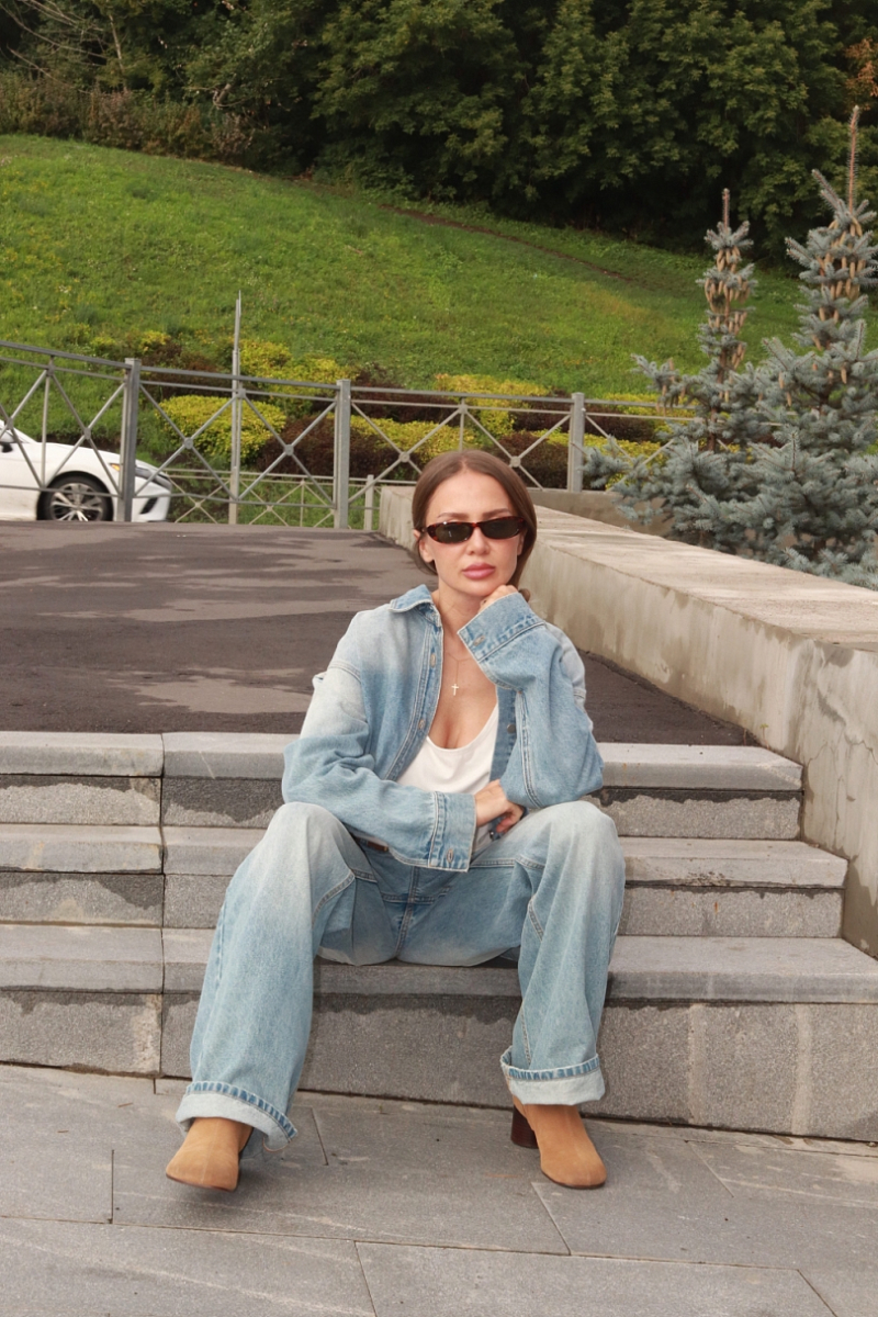 Джинсовая куртка DENIM CAPSULE blue tint Ricoco, цвет: синий, 6042/1 купить онлайн