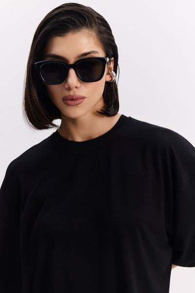 Футболка из смесовой вискозы TOPTOP, цвет: Черный, TT.027.16904.900 купить онлайн