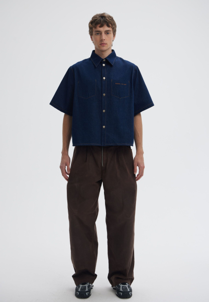 Рубашка RUSTY SHIRT SORRY, I’M NOT, цвет: синий,  купить онлайн