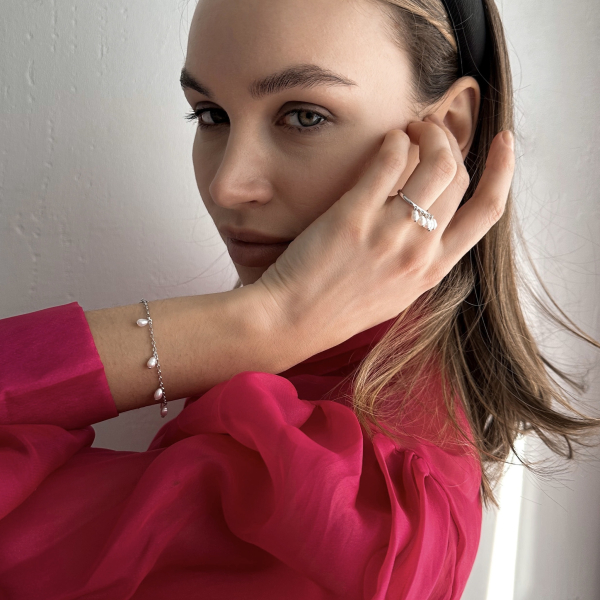 Браслет с 7 жемчужинами The Reason, цвет: серебро, брс жем7 купить онлайн