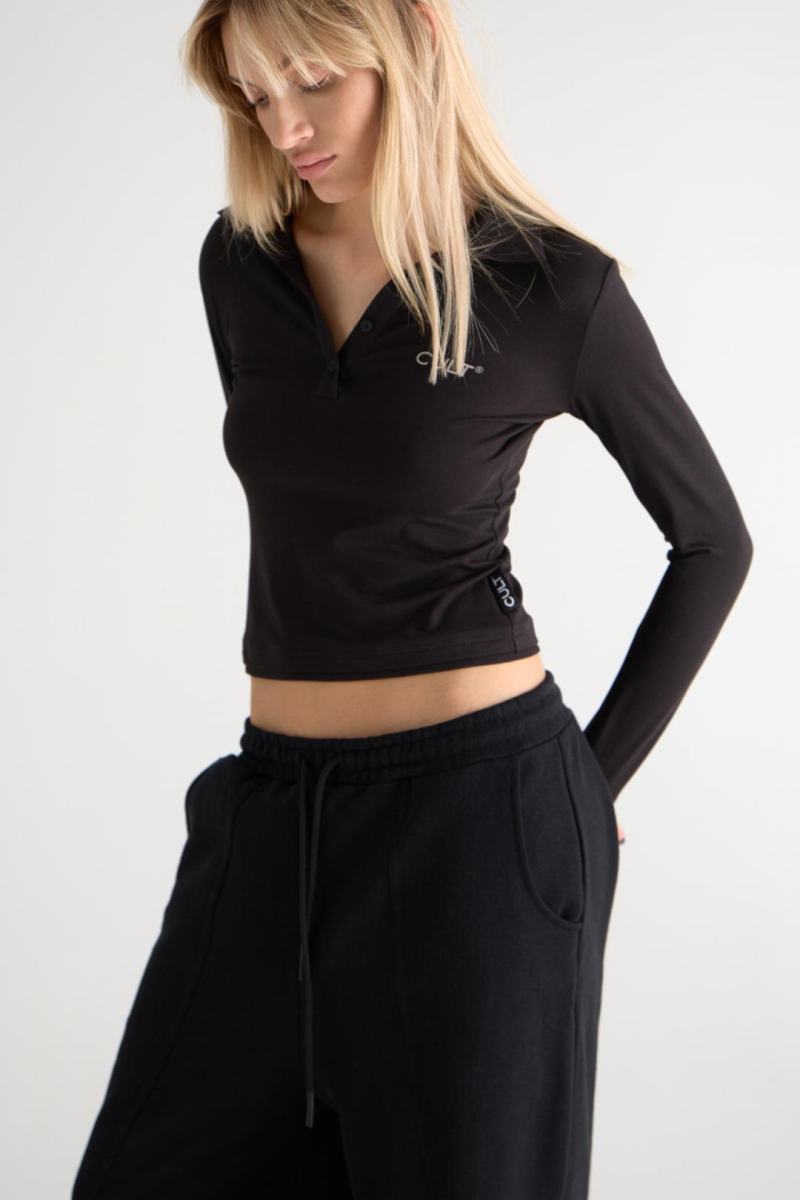 Поло с длинным рукавом Flitter CULT, цвет: Черный,  купить онлайн