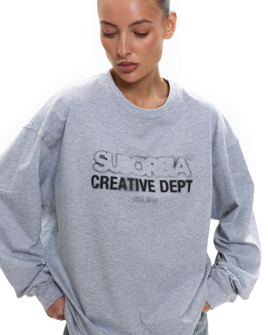 Лонгслив CD Suborbia, цвет: grey melange, 006171 купить онлайн