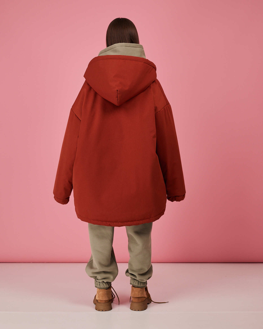 Бомбер махагон зима TABOO, цвет: махагон, Bmah купить онлайн