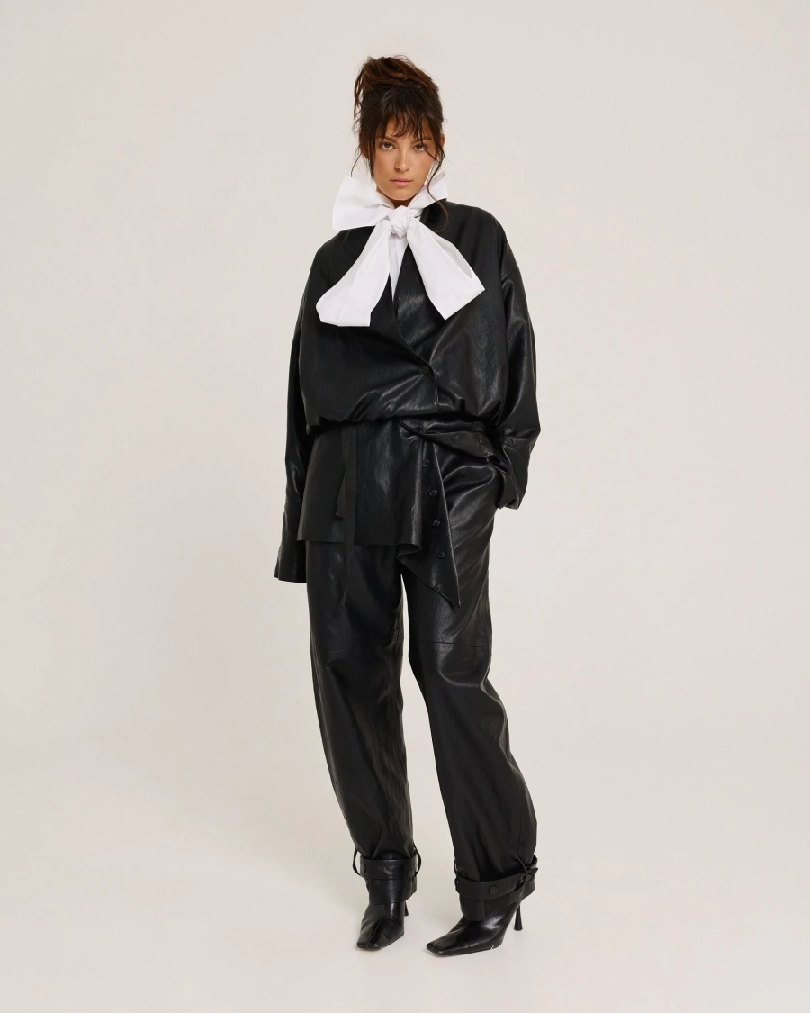 Юбка из экокожи BLACK Anmuse, цвет: Черный, SKT25W208-BLC купить онлайн