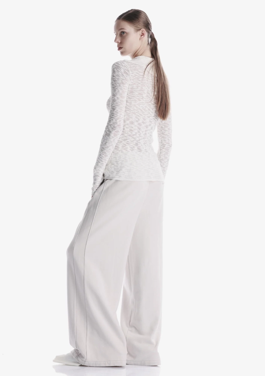 Свитер с широким воротником KRAKATAU, цвет: белый, Sw44-4 купить онлайн