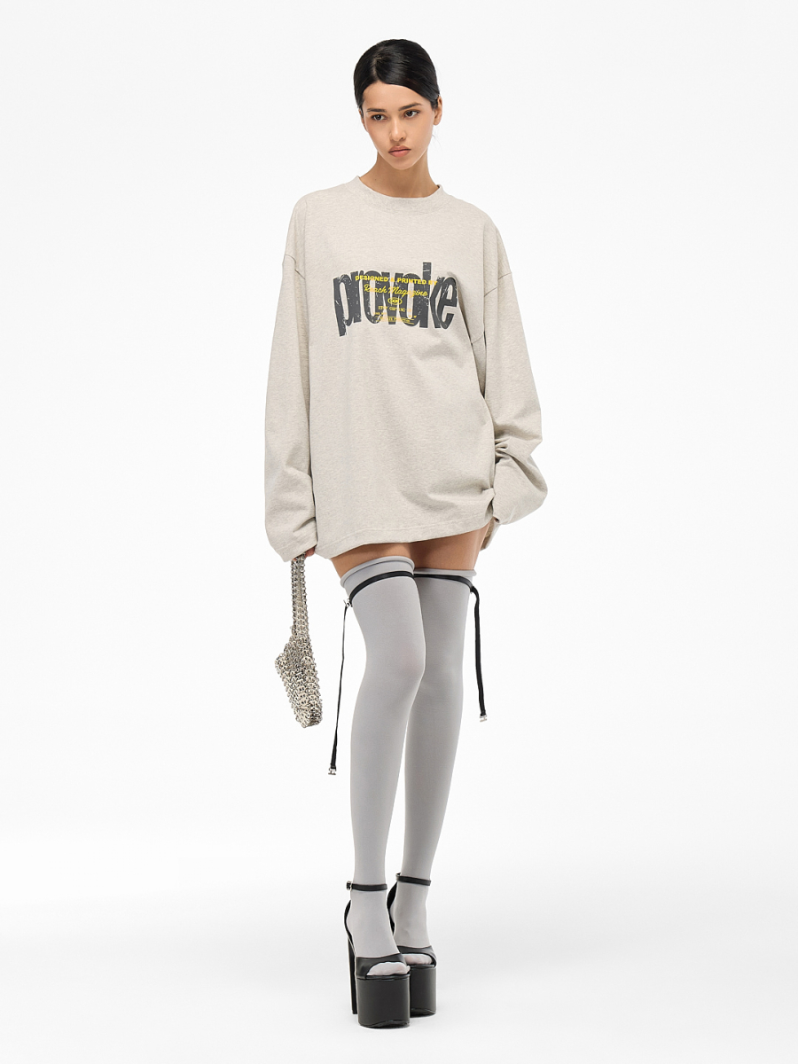 Лонгслив "Провокация" FRHT&OUT OF REACH, цвет: серебристый меланж, LSPRVKSLVMLG купить онлайн