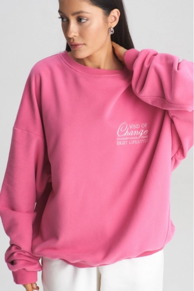 Свитшот Wind of change Pink Erist store, цвет: розовый, НФ-00000667 купить онлайн