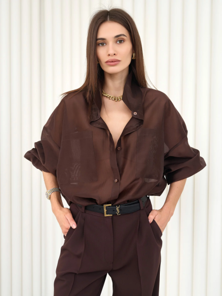 Блуза-рубашка воздушная