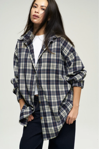 Рубашка в клетку Dark Blue