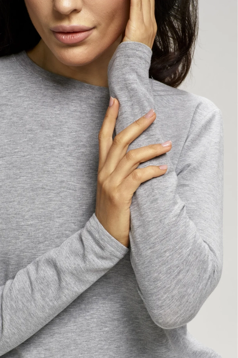 Лонгслив Base Grey Melange Erist store, цвет: серый, НФ-00003134 купить онлайн