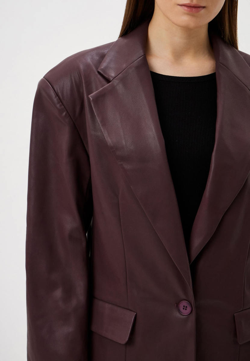 Пиджак из экокожи ENEVOO, цвет: Бордовый, 00520 купить онлайн