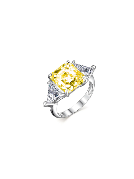 Кольцо «TOSYA PREMIUM» с желтым фианитом Diamond