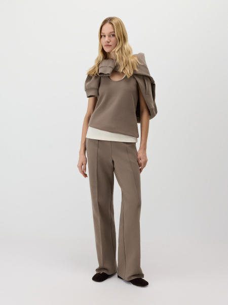 Прямые брюки со стрелками Conso, цвет: капучино,  купить онлайн