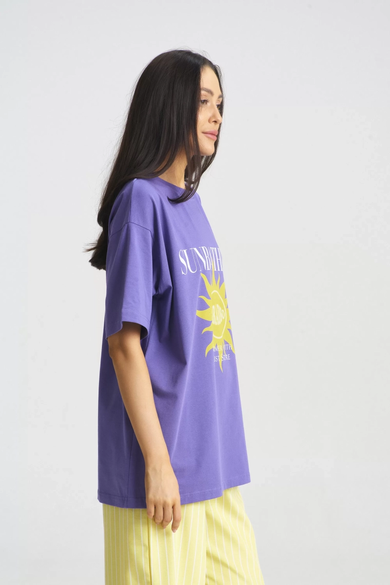 Футболка SUNBATHING Purple Erist store, цвет: фиолетовый, НФ-00002210 купить онлайн