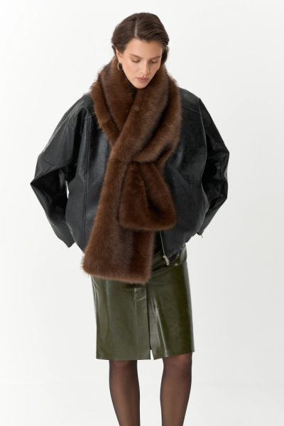 Шарф из экомеха с подкладом