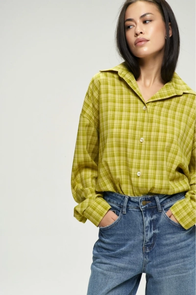 Рубашка Oversized в клетку Lime