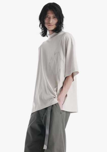 Оверсайз-футболка с наклонным карманом KRAKATAU, цвет: пепельно-белый, Tm124-43 купить онлайн