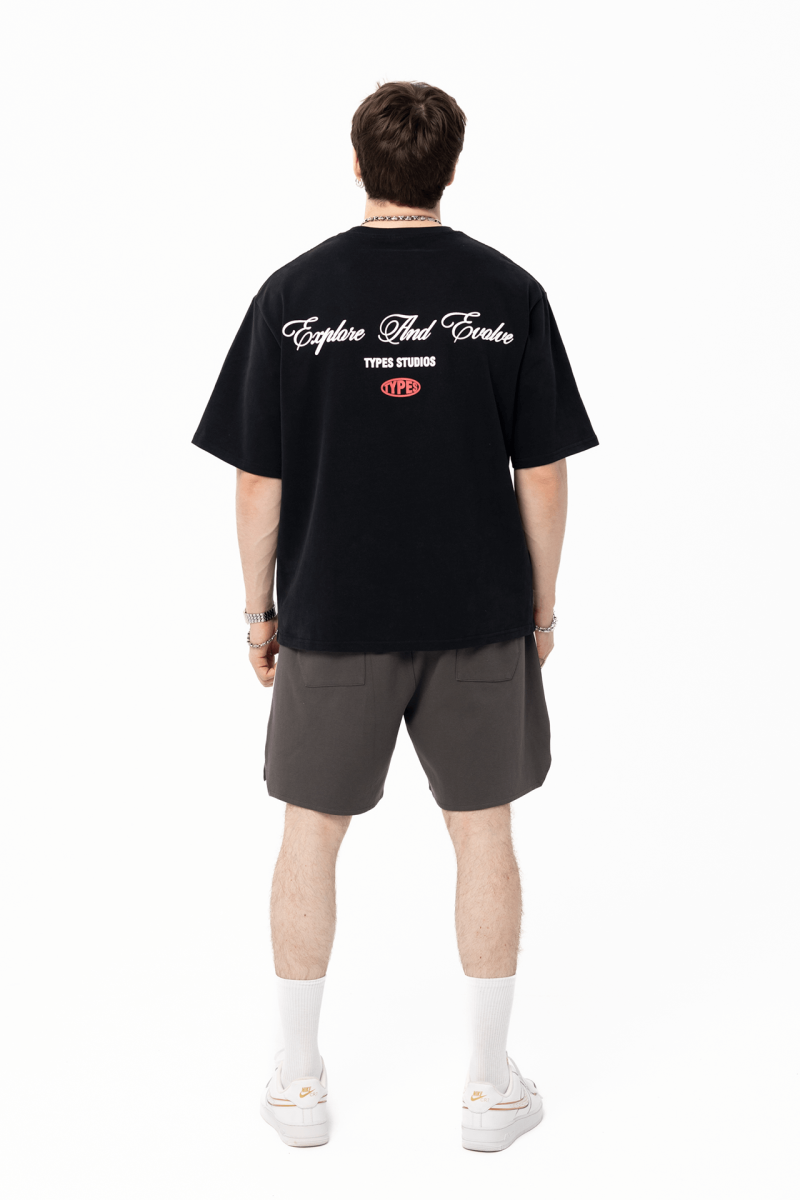 Футболка Black "Explore T-Shirt" types, цвет: Черный,  купить онлайн