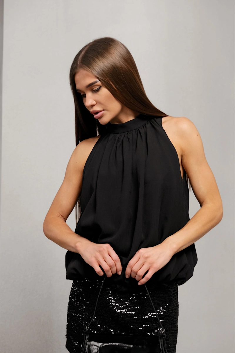 Юбка мини из пайеток MINI, цвет: Черный, НФ-00000218 купить онлайн