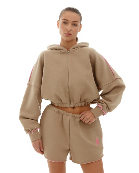 Костюм DOUBLE TROUBLE с худи Suborbia, цвет: Beige-pink,  купить онлайн