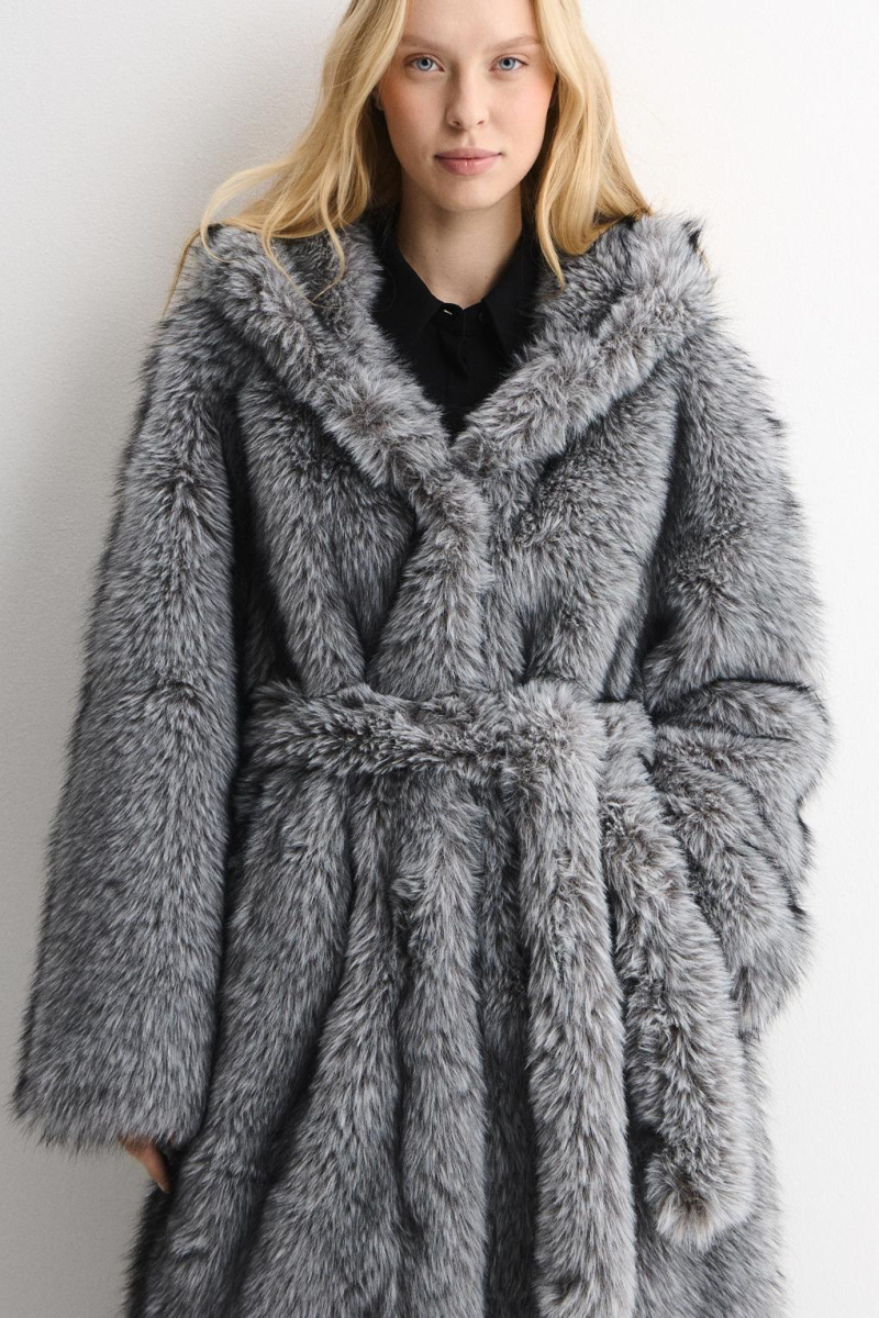 Шуба ROVED ENEVOO, цвет: серый, 07117 купить онлайн