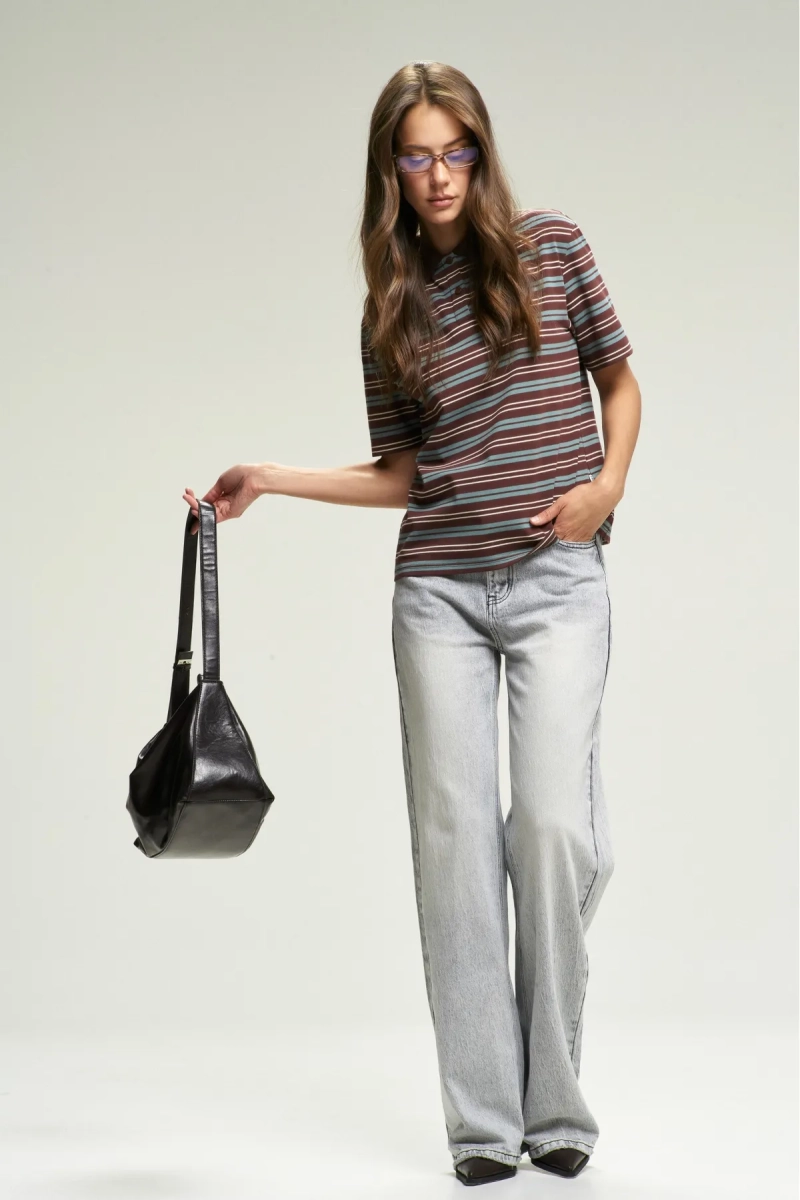 Поло в полоску Brown Erist store, цвет: коричневый, НФ-00002677 купить онлайн