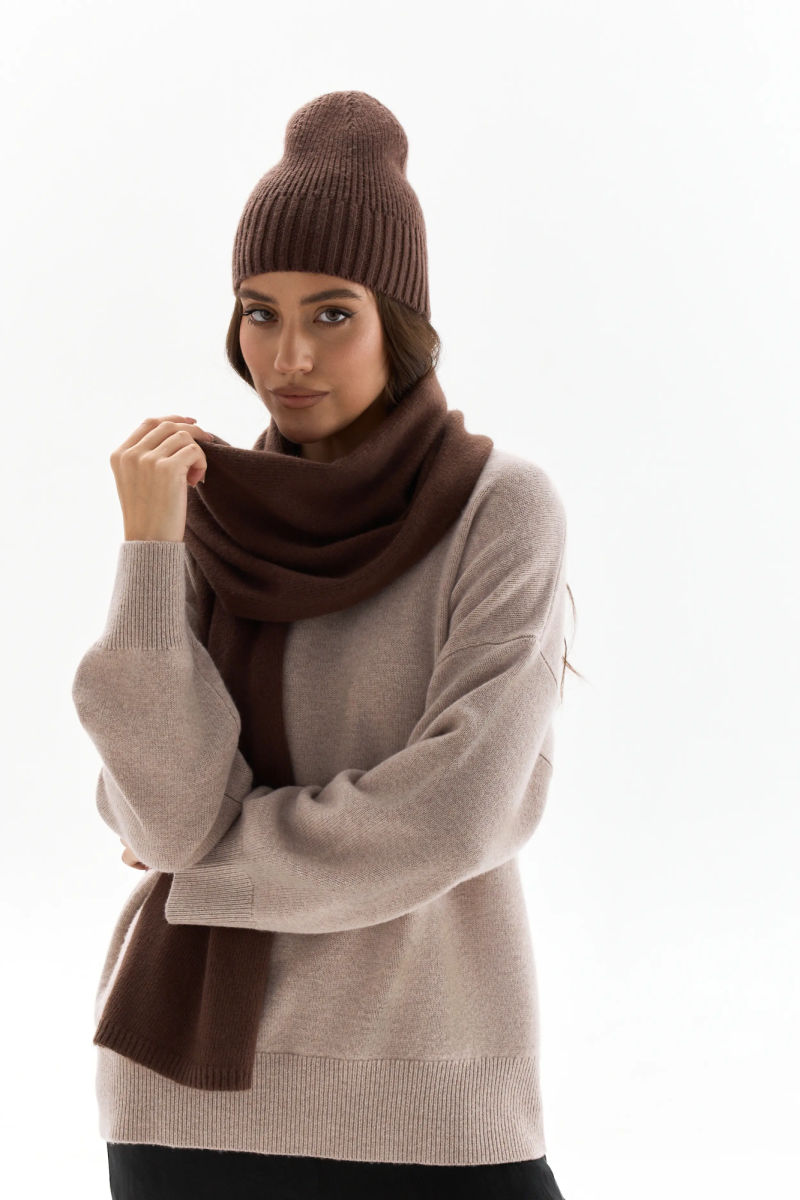 Шарф базовый с шерстью