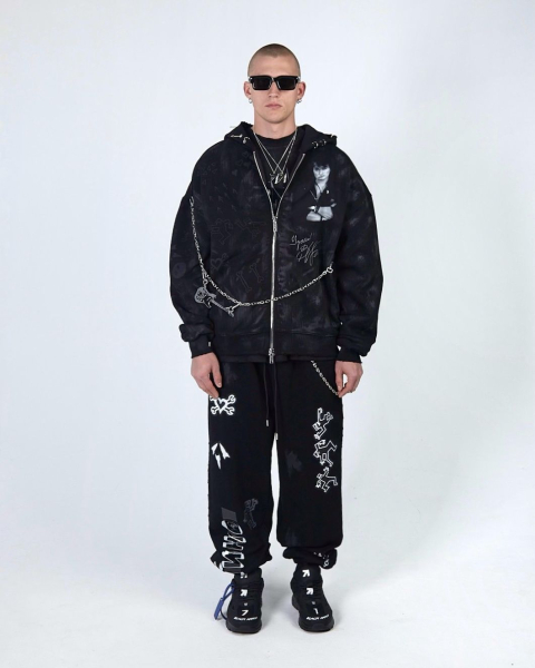 Худи ZIP KINO ХУДИ BAND BLACK ASIA ST 71, цвет: Черный, Ast71.kino-ziphood-band-bl купить онлайн