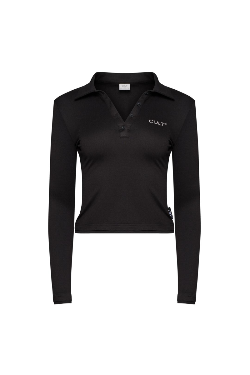 Поло с длинным рукавом Flitter CULT, цвет: Черный,  купить онлайн