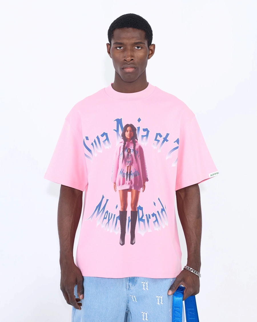 Футболка MEXICAN BRAIDS PINK ASIA ST 71, цвет: розовый, Ast71.tt-braid-pink купить онлайн