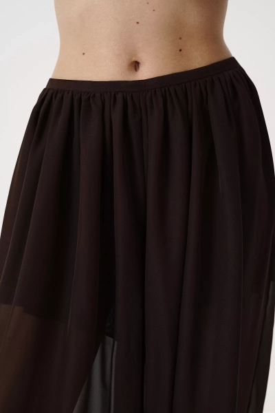 Брюки-шаровары из шифона Charmstore, цвет: шоколадный, 101-63461-551 купить онлайн