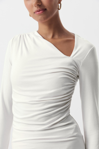 Лонгслив с асимметричной горловиной Charmstore, цвет: белый, 205-21965-113 купить онлайн
