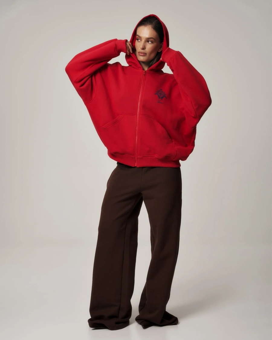 Худи YONS STUDIOS RED YONS, цвет: красный, YO-786 купить онлайн