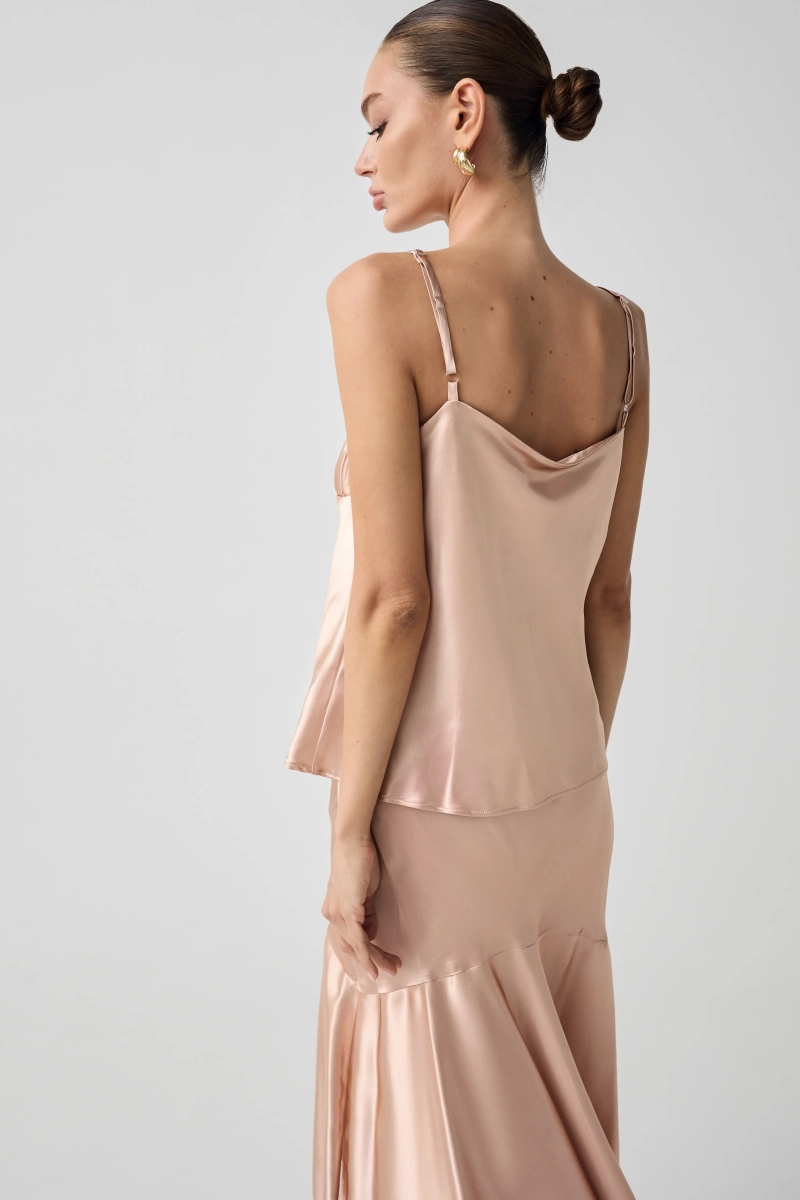 Топ из итальянской вискозы Shtripling, цвет: пудровый, SHTOP004PDR купить онлайн