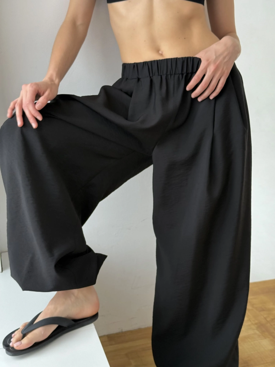 Брюки Аладдин из вискозы НИ ИМЕНИ, НИ ПОХОЖИХ, цвет: Черный, 00-00000326 купить онлайн