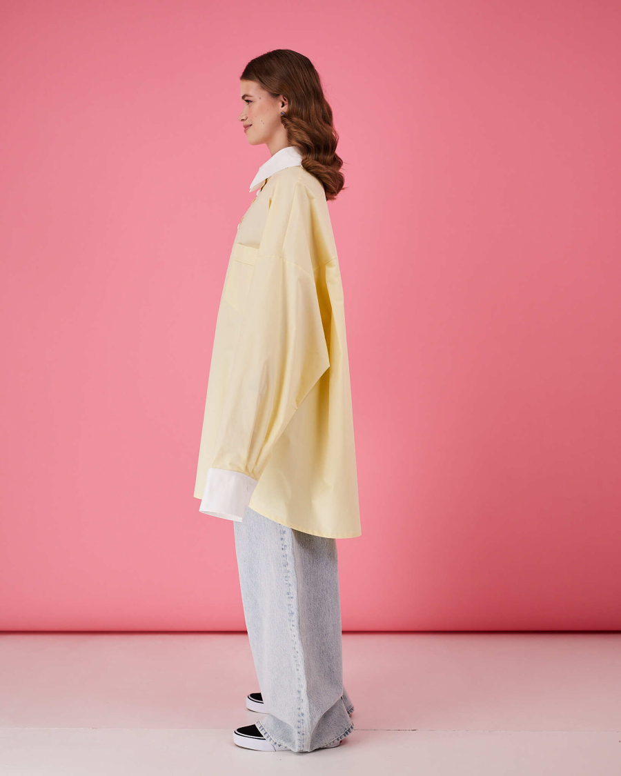 Рубашка макси оверсайз #23 TABOO, цвет: Желтый, Rub23 купить онлайн